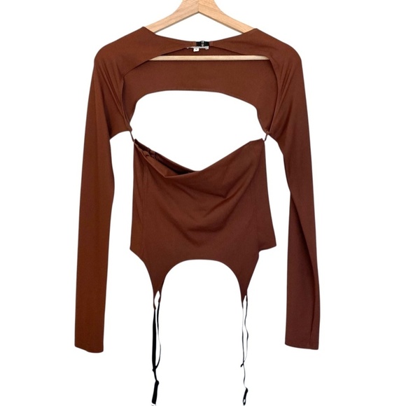 MIAOU Phoenix Strappy Top and Garters Set Cinnamon Brown Revolve NEW WITHOUT TAG - Picture 10 of 14
